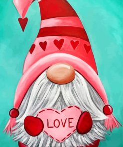 Gnome Sharing Love paint by numbers