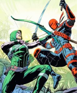 Deathstroke Vs Green Arrow paint by numbers