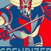 Grendizer Anime Illustration paint by numbers