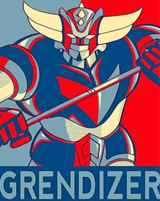 Grendizer Anime Illustration paint by numbers