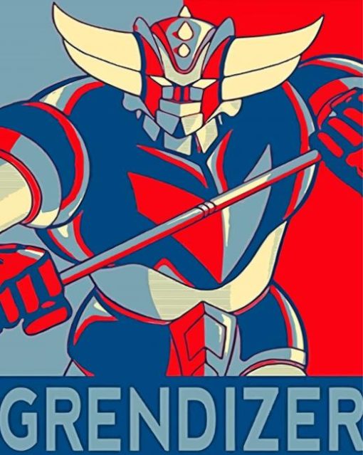 Grendizer Anime Illustration paint by numbers