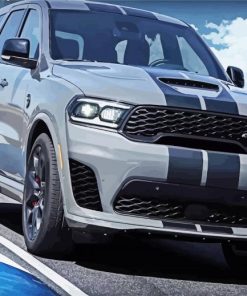 Grey Dodge Durango paint by numbers