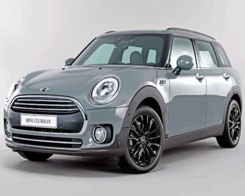 Cool Grey Mini Cooper Car paint by numbers