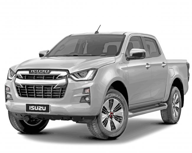 Grey Isuzu Car paint by numbers