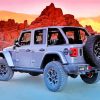 Grey Jeep Wrangler paint by numbers