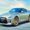 Grey Nissan GTR paint by numbers