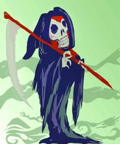 Scary Grim Reaper Illustration paint by numbers