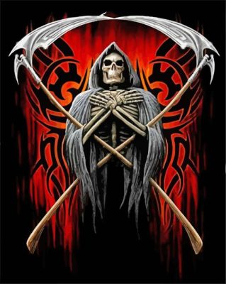 Grim Reaper And Scythes paint by numbers