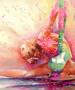 Colorful Gymnastics Girl paint by numbers