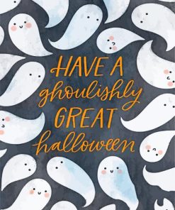 Halloween Ghosts paint by numbers