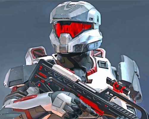 Halo Infinite Video Game paint by numbers