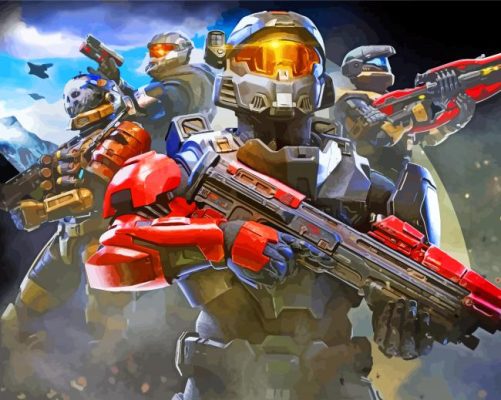 Halo Infinite Video Game Poster paint by numbers