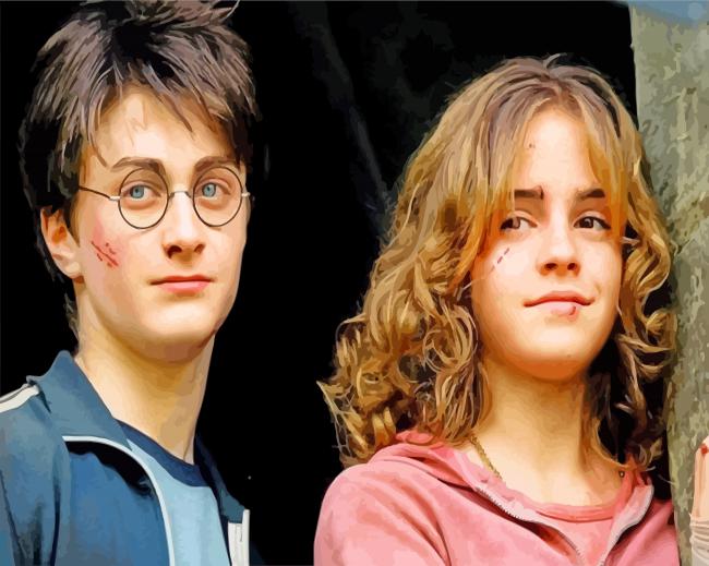 Hermione And Harry Potter paint by numbers
