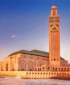 Aesthetic Hassan II Mosque Casablanca paint by numbers