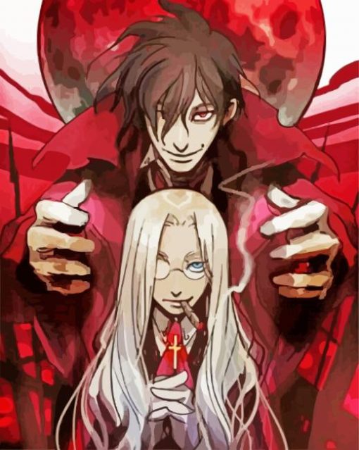 Integra And Alucard Anime paint by numbers