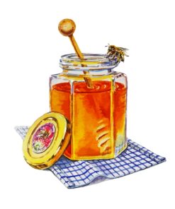 Honey Bee Jar paint by numbers