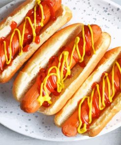 Delicious Hotdogs paint by numbers