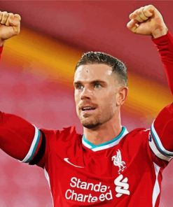 Liverpool Player Jordan Henderson paint by numbers