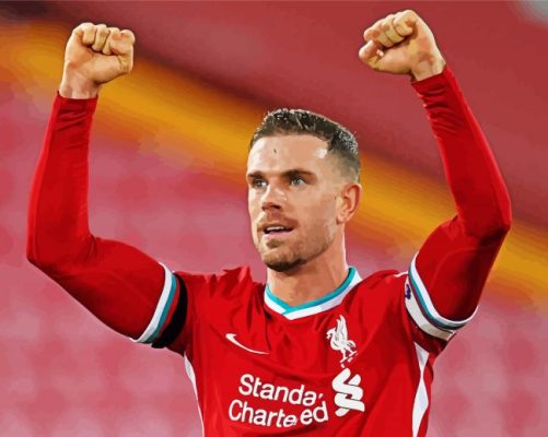 Liverpool Player Jordan Henderson paint by numbers