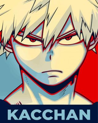 Katsuki Bakugo Illustration paint by numbers