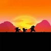 Dragon Ball Characters Silhouette paint by numbers