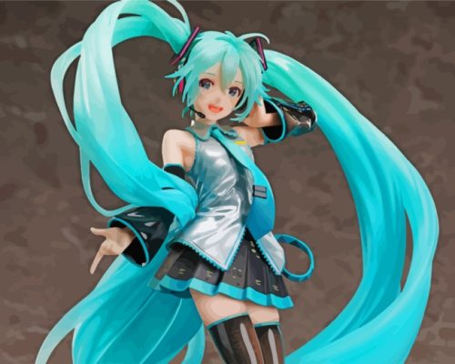 Pretty Miku Hatsune paint by numbers