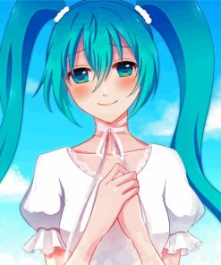 Cute Miku Hatsune Anime paint by numbers