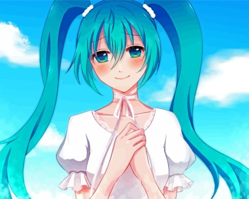 Cute Miku Hatsune Anime paint by numbers