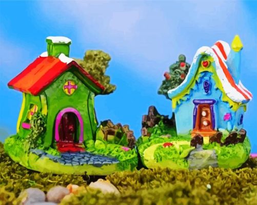 Mini Fairy Garden paint by numbers