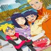 Himawari Uzumaki Family paint by numbers