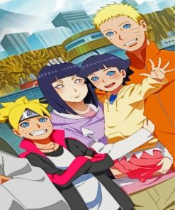 Himawari Uzumaki Family paint by numbers