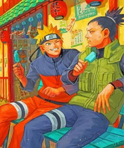 Naruto Uzumaki And Shikamaru Nara paint by numbers