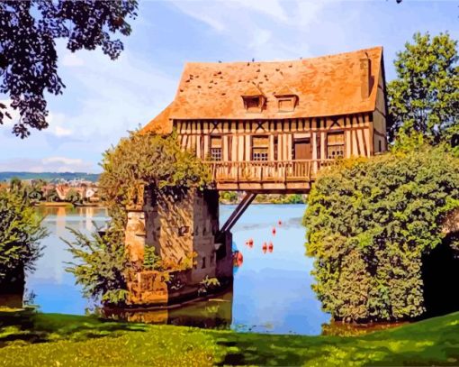 Aesthetic Old Mill Vernon paint by numbers