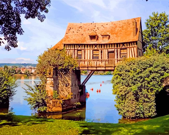 Aesthetic Old Mill Vernon paint by numbers