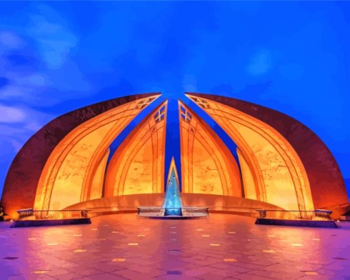 Pakistan Historical Monument paint by numbers