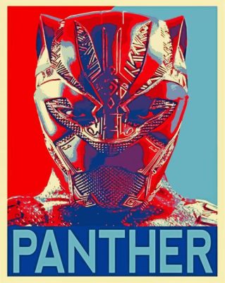 Panther Illustration Poster paint by numbers