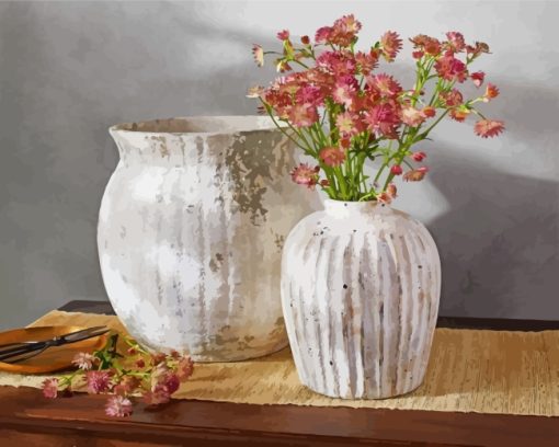 Pottery Vases Flowers paint by numbers