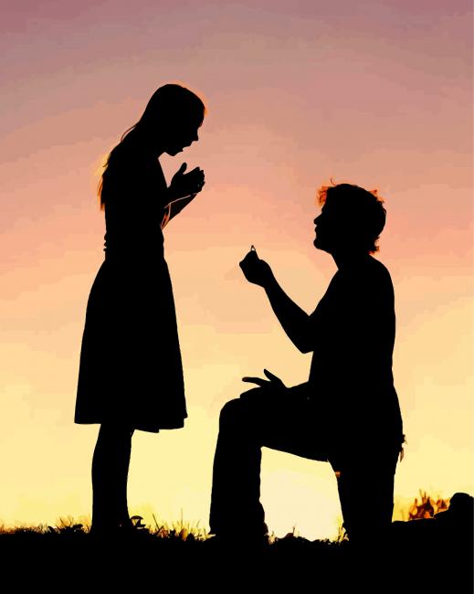 Wedding Proposal paint by numbers