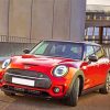 Red Mini Cooper Car paint by numbers