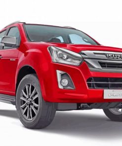 Cool Red Isuzu Car paint by numbers