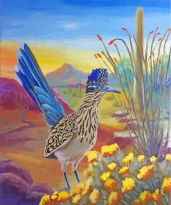 Roadrunner Bird Art paint by number