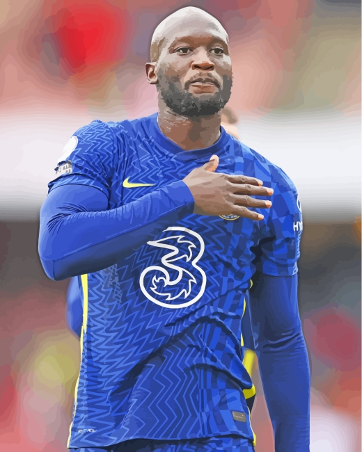 Football Player Romelu Lukaku paint by numbers