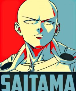 Saitama Illustration Poster paint by numbers