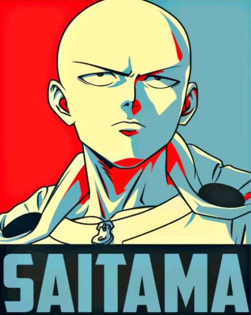 Saitama Illustration Poster paint by numbers