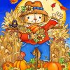 Autumn Scarecrow paint by numbers