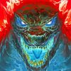 Scary Godzilla Art paint by numbers