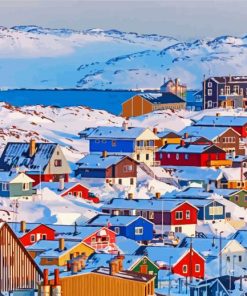 Snowy Day Greenland paint by numbers