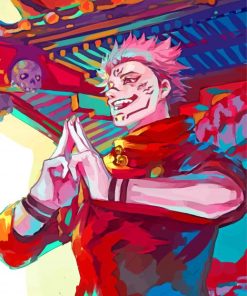 Sukuna Jujutsu Kaisen Illustration paint by numbers