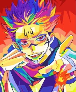 Sukuna Anime Pop Art paint by numbers