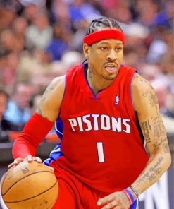 The Basketball Player Allen Iverson paint by numbers